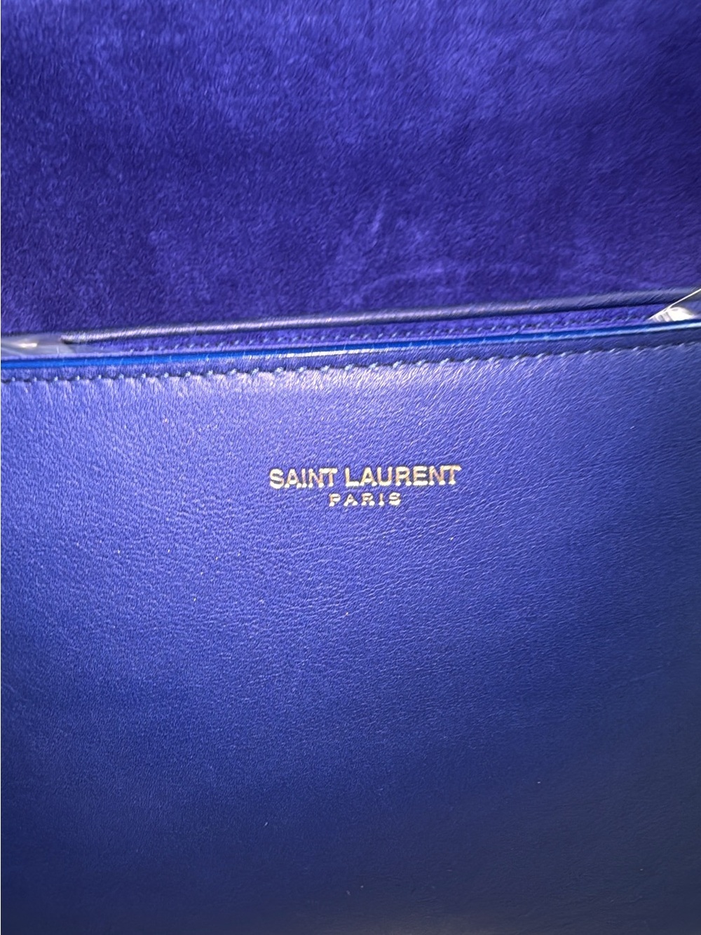 YVES SAINT LAURENT
Blue Leather Ligne Y Crossbody Bag STUNNING - Picture 8 of 14